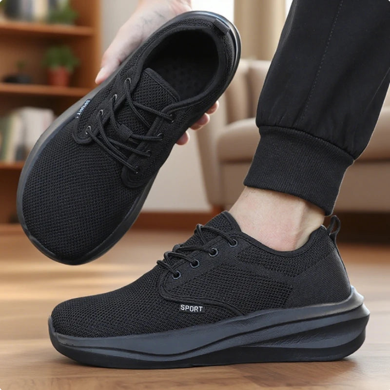 Nomad 110 Wide Toe Walking Sneaker in black (MODEL110BLK)